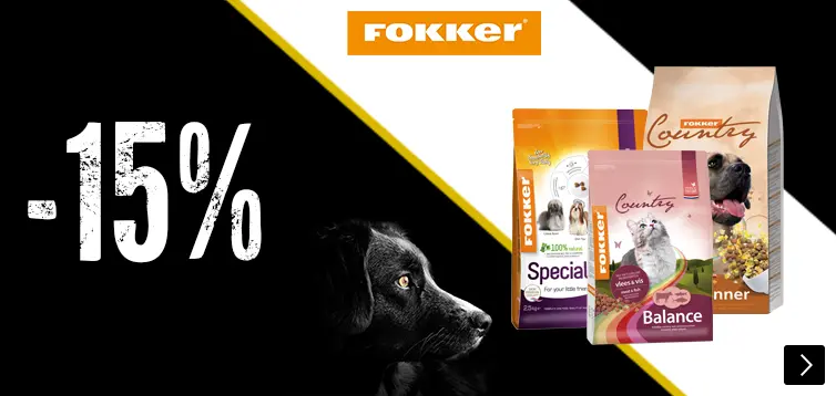 FOKKER 15% korting DOG CAT